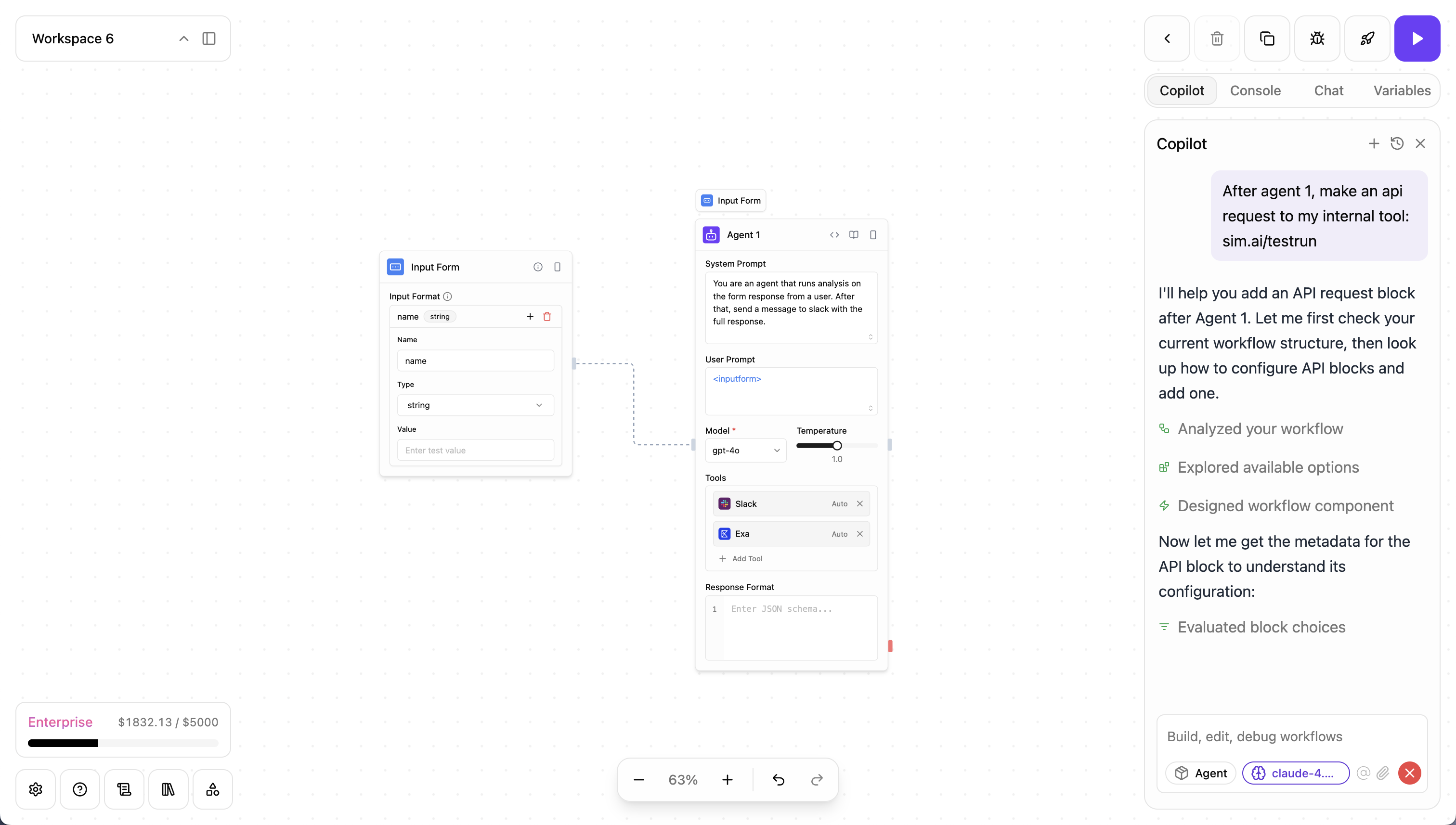 Cadense AI Copilot assisting with workflow development